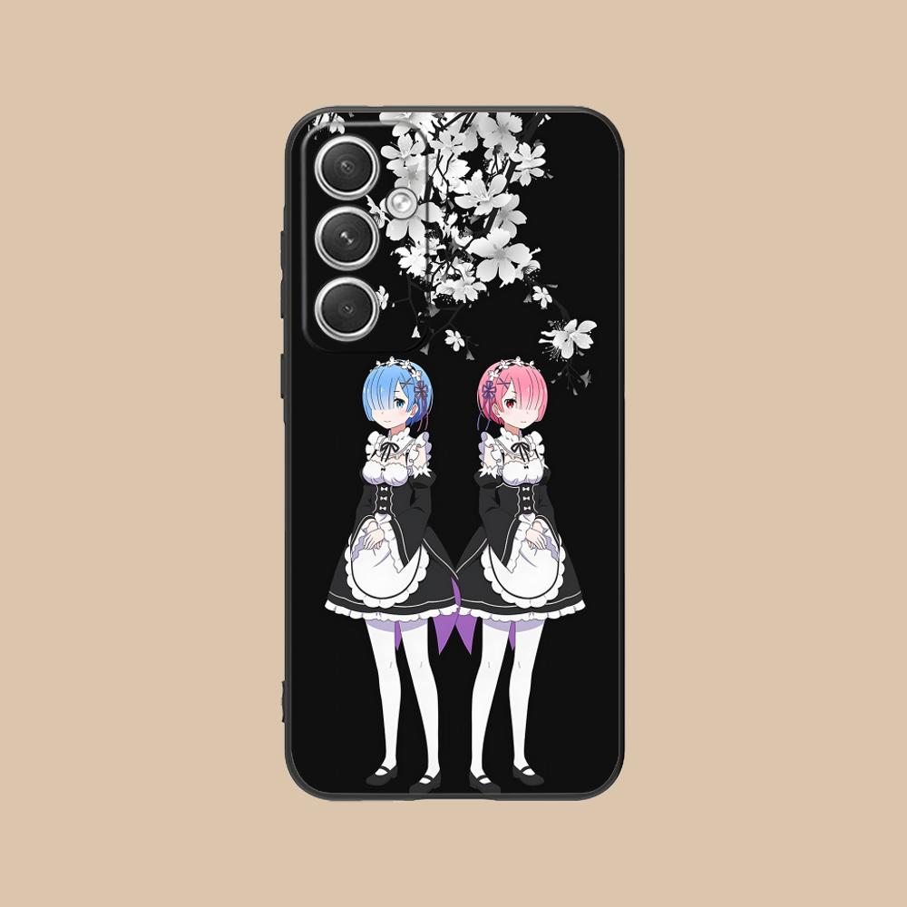 

ReZero Rem Ram Matte TPU Mobile Phone Case for Samsung Galaxy S26 S25 S24 S23 S22 S21 S20 Note20 Plus FE Ultra Colorful Cover Galaxy Note20