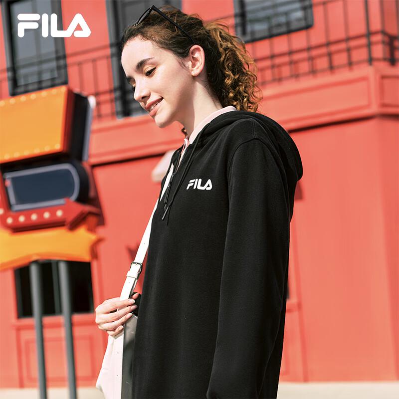 FILA Women's Long Hooded Sweatshirt Dress