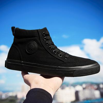 Neue Frühling Herren Freizeit Canvas Schuhe Herren Outdoor Fit Sneaker Männlich Vulkanisierte Schuhe Junge High Top Schnürung Stiefelette Schuhe