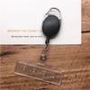 Transparent Retractable Badge Reel Horizontal Name Card Cover Half Card Holder  Office Supplies