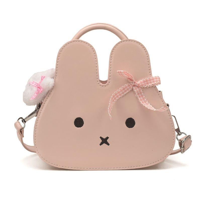 Kawaii Miffy  Handbag Premium Texture Cute 3D Bunny Shape Crossbody Bag Sweet Cartoon Single Shoulder Tote Versatile Gift