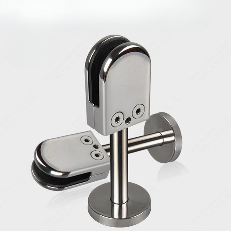 

4 PCS Glass Clamps 304 Glass Bracket Adjustable Clip 8mm Shelf Clamp Holder Panels with 40mm Rod rod length 14x40mm