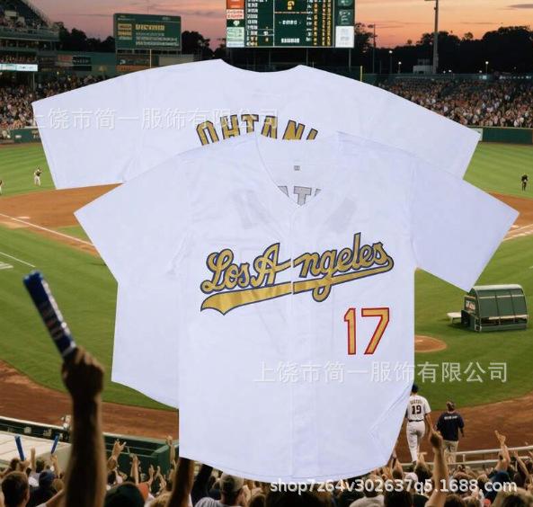 Sports Baseball Uniform Short Sleeve Cardigan Letter Print Men's and Women's Game Training Uniform T-Shirt Game Top