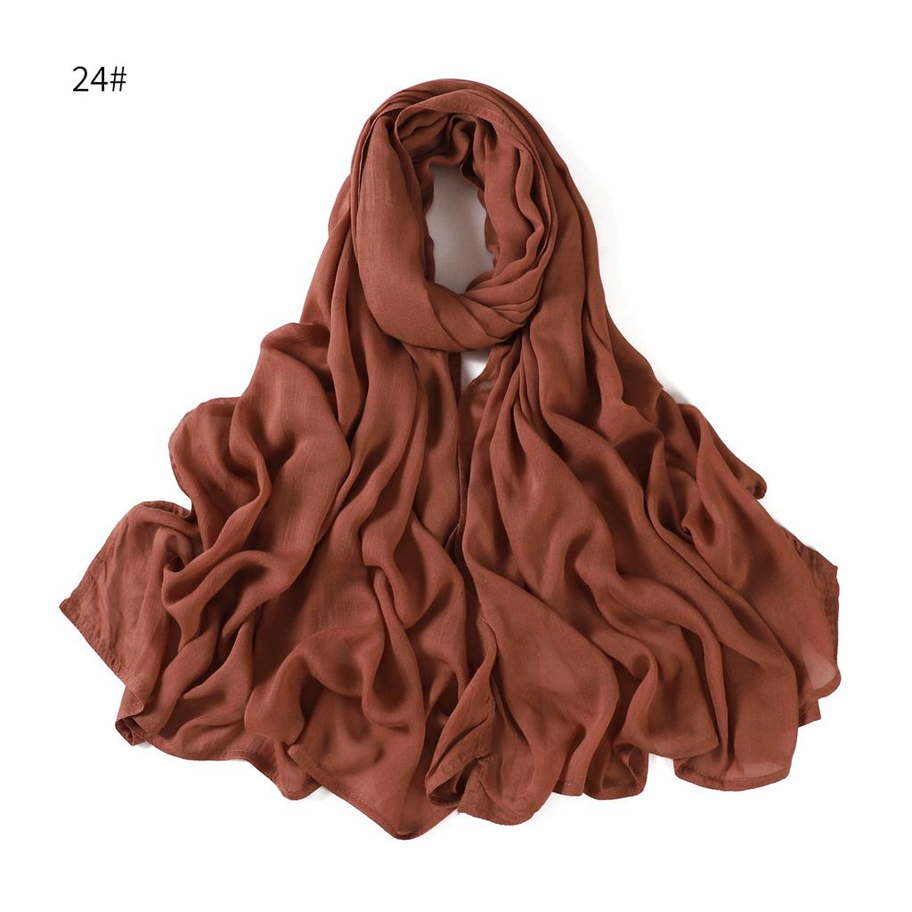 New Cotton Linen Scarf For Women Girls Students Autumn Winter Solid Color Long Scarves Soft Viscose Shawl Female Wrap Shawls