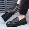 Leather Doudou shoes men's spring and autumn new cowhide soft-soled casual leather shoes one foot lazy shoes men