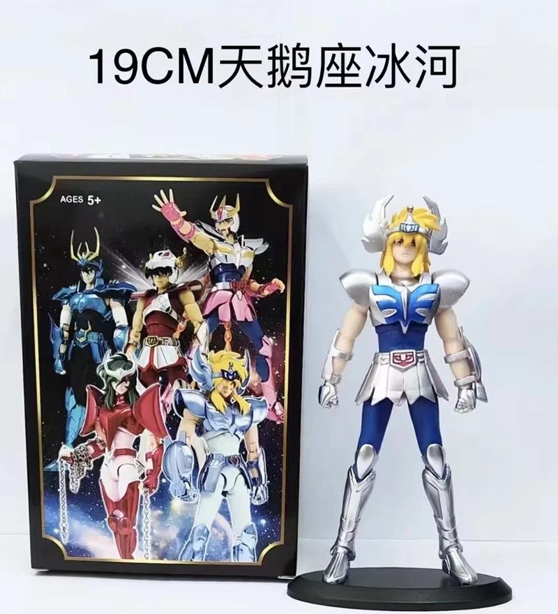 19CM Japanese Anime Saint Seiya Figure Phoenix Ikki Hyoga Seiya Shiryu Standing Figure Toy PVC Box Figure Collection Decoration