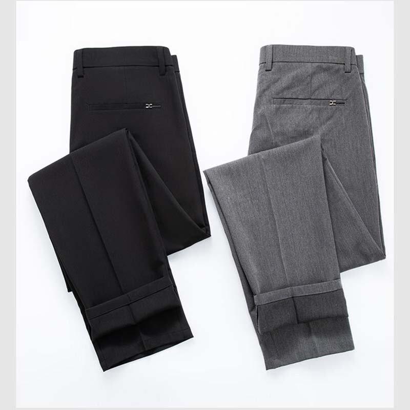 Hengyuanxiang Men's Non-Iron Straight Business Casual Pants