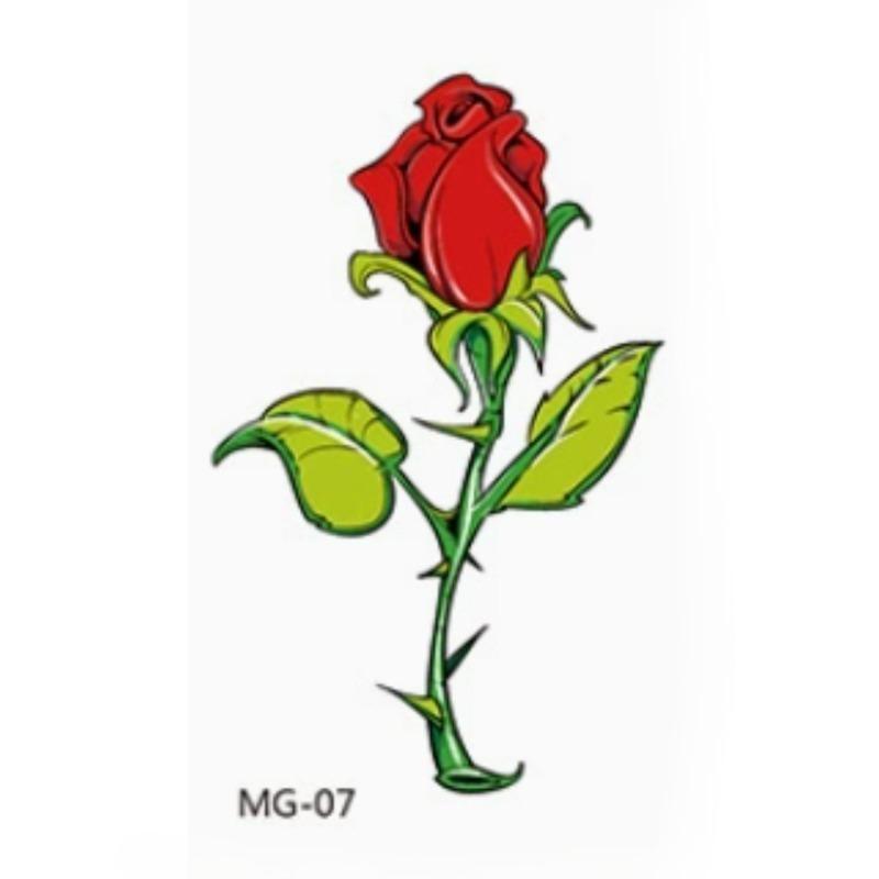 Waterproof Temporary Tattoo Stickers Beautiful Flower Rose Fake Flash Unisex Diverse And Skin Friendly Fashion Tattoos Painting