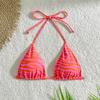 TS JYL-BK030 Print Halter Bikini Top, Tie Back Sexy Swim Top For Beach And Spa Wear