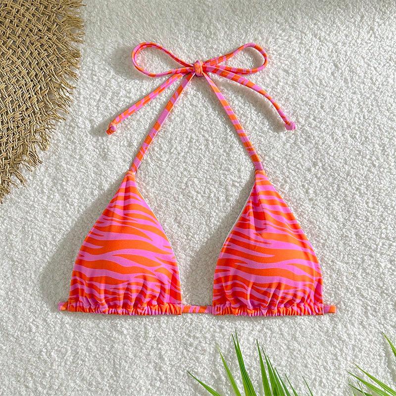 

TS JYL-BK029 Solid Ruffle Two-Piece Bikini, Fashion Slim Fit Swimwear For Women Beach M червоне дерево
