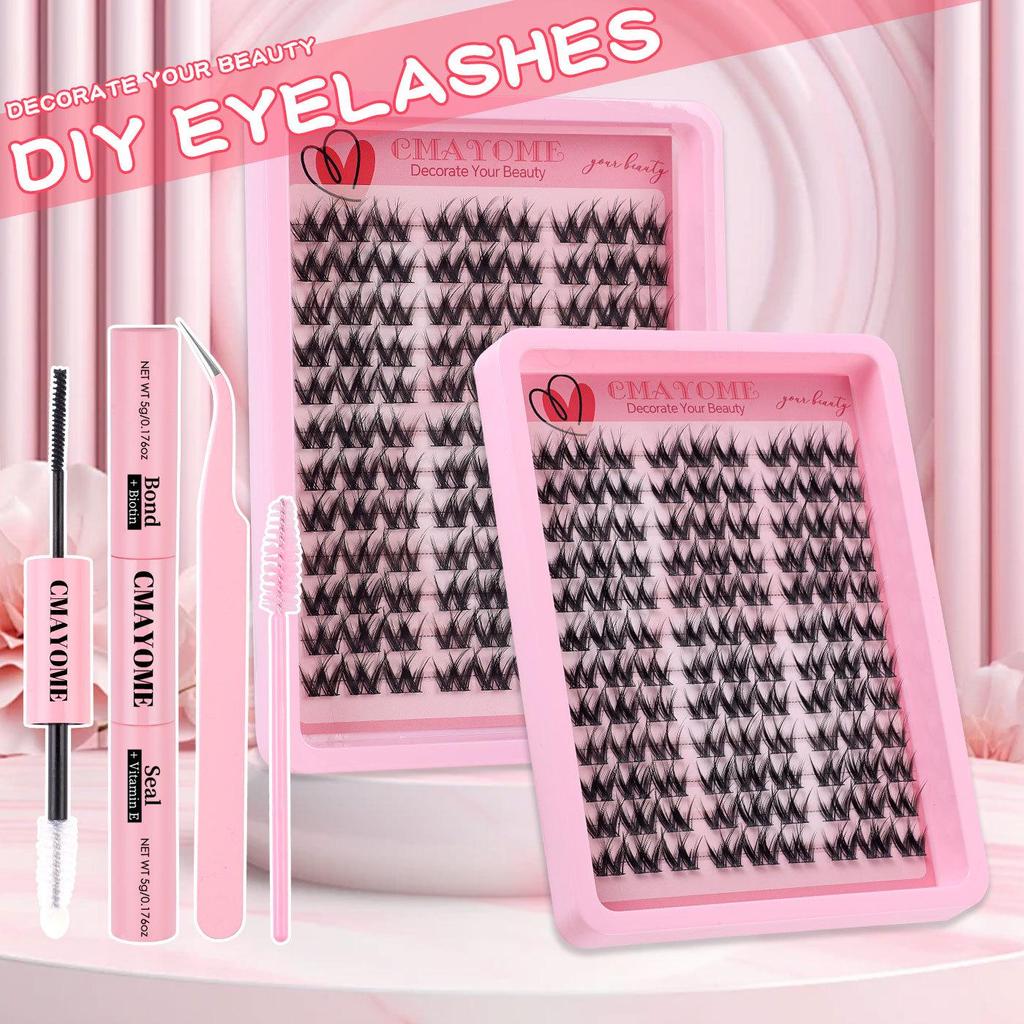 Europäischer & Amerikanischer Stil DIY 120 Wimpernbüschel C-Schwung Kunstwimpernverlängerungen - Japanische & Koreanische Natürliche Dichte Einzelwimpern