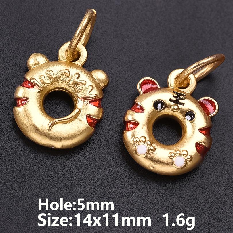 5pcs/Lot Retail Girl Accessories Food Ice Cream Cake Enamel Charms For Jewelry Making Supplies Candy Pendant Chinese Gold Color