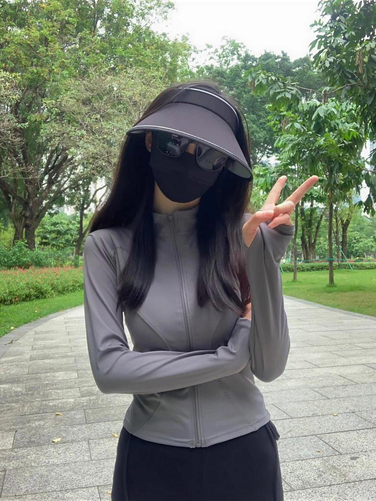 Women's Slim Fit UV Protection Jacket - Tight Yoga Top, Stand-Up Collar, Summer 2025 Style