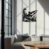Metal Wall Art Great White Shark Ocean Plants Black Swimming Pose Gift Easter Black Friday Housewarming Bedroom Decor