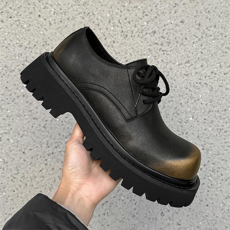 Fashion Leather Shoes For Man Genuine Leather Big Size Shoes High Quality Designer Formal Platform Casual Shoes Fashion Business
