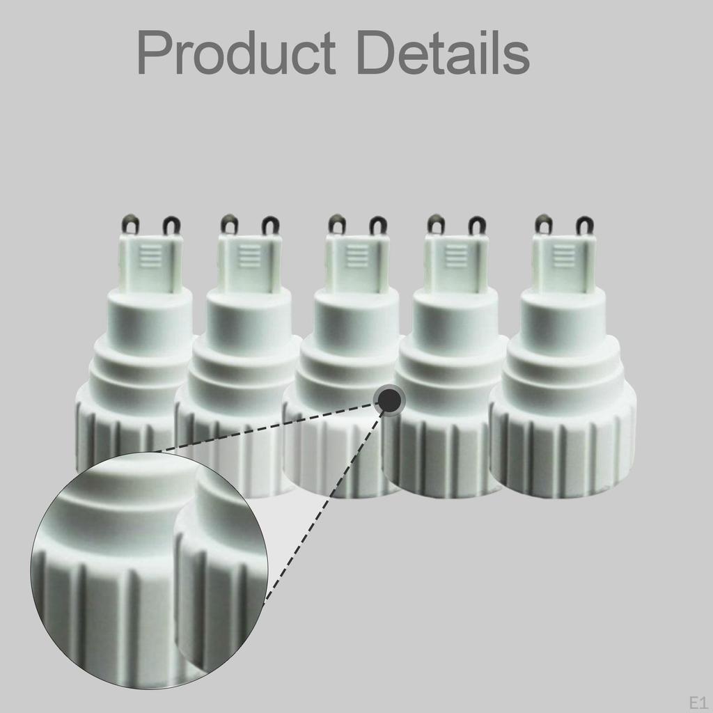 5Pcs G9 To Gu10 Adapter Bulb Holder Accessory Easy Install Heat Resistant Practical Portable Direct
