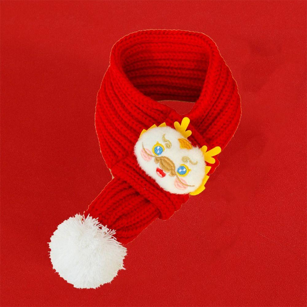 Cartoon Pet Red Bib Handmade Cat Shawl Washable Pet New Year Scarf  Spring Festival