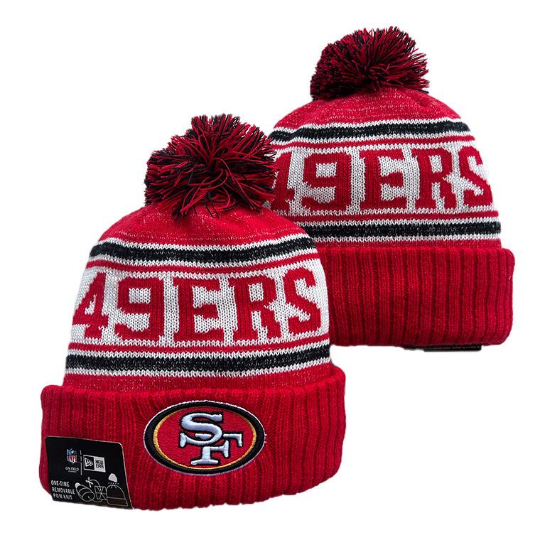 49er Team 2025 Autumn/Winter Wool Pom-Pom Knit Hat - Warm Embroidered Couple Style