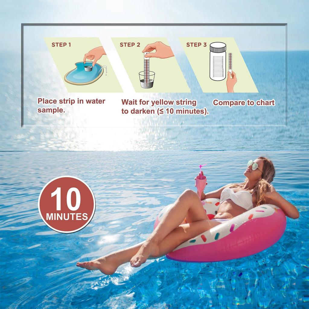 Strisce Reattive per Sale Piscina Strisce Rilevamento Sale Piscina Acqua Salata Materiale Multiuso per Test Acqua Vasca Idromassaggio Spa