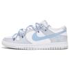 Dunk 'Pure Platinum' Leather Slip Resistant Abrasion Resistant Low Top Skateboard Shoes Men's Gray Blue DV0831-101(Team32-SBOX)