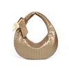 Large capacity woven shoulder women's bag lazy wind trend crescent moon dumpling bag fashion hand-held armpit bag