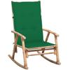 VidaXL Rocking Chair with Cushion Bamboo 3063908