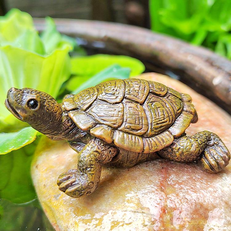 Mini Sea Turtle Figurine for Garden, Aquarium, and Rockery Decorations