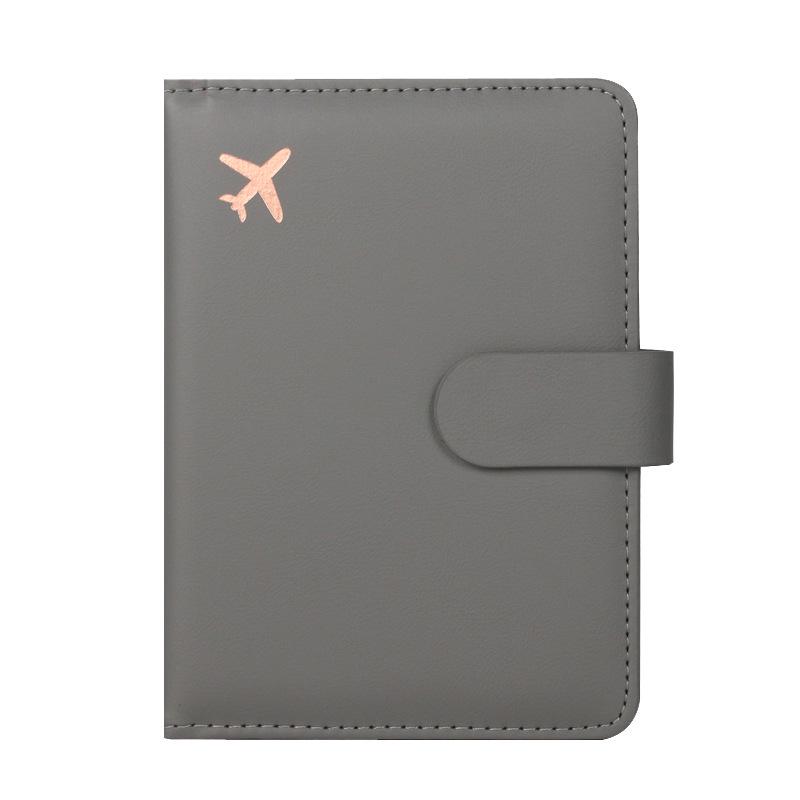Portable Multi-Functional RFID Passport Holder with Multi-Card Slots, PU Leather, Cross-Border Ticket Protector