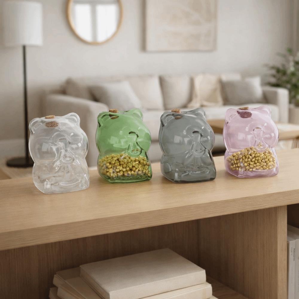 Transparent Piggy Money Bank Visible Glass Money Jar Multi-purpose Coins Saving Box  Adults