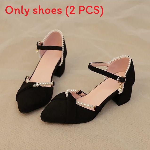 Summer Chinese Style Flat Shoes With Pu Upper And Artificial Pearl Decor For Women