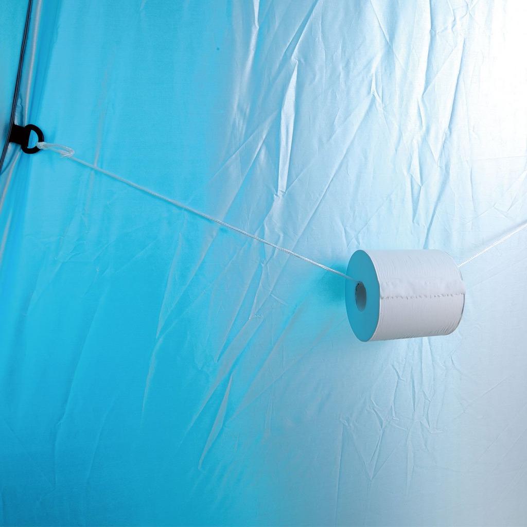 BUNDOK NT-51UV UV Private Tent, 1-Person, with Changing Room, Disaster Preparedness, and Toilet, Blue