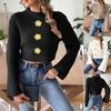 Womens Cropped Hand Crochet Sweater Floral Beaded Mock Neck Long Sleeve Streetwear