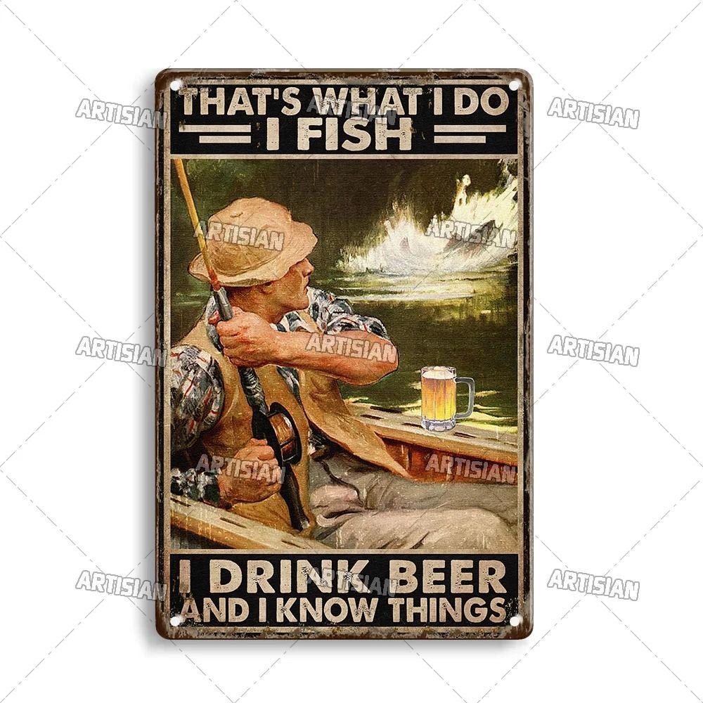 Boy Who Loved Fishing Metal Sign, Gift for Fisherman 20x30cm