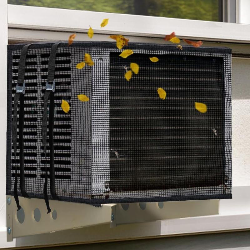 Breathable Air-Conditioning Protective Cover Weatherproof Air Conditioner Guard Bugs Rain Dirt Resistant Defender