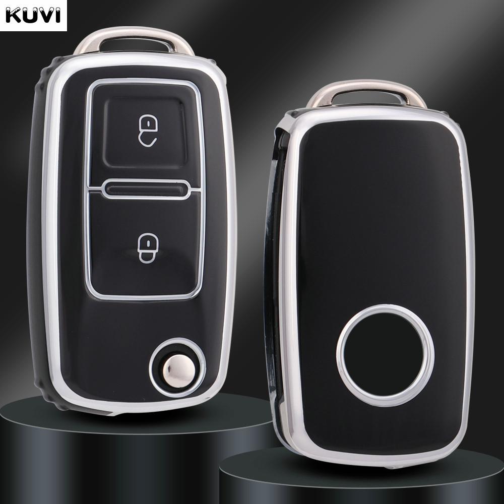 2 Buttons Tpu Car Key Case Cover Shell For Vw Volkswagen Amarok Polo Golf 4 5 6 Mk4 Bora Jetta Altea Alhambra Passat B5 B6 B7