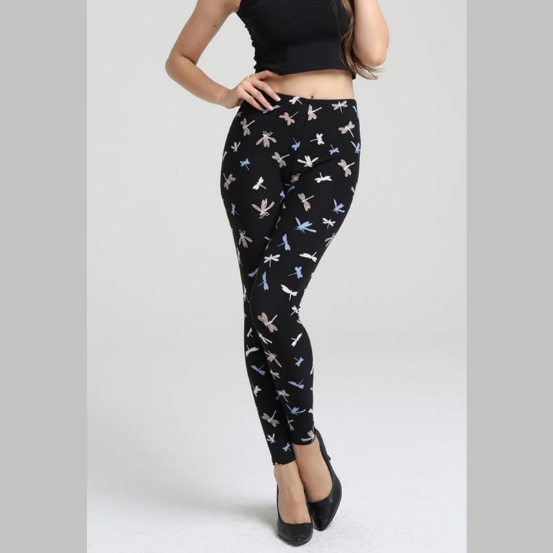 Women's Spring & Autumn Thin Milk Silk Elastic Paw Print Leggings - Cartoon Print Skinny Pants for Outerwear