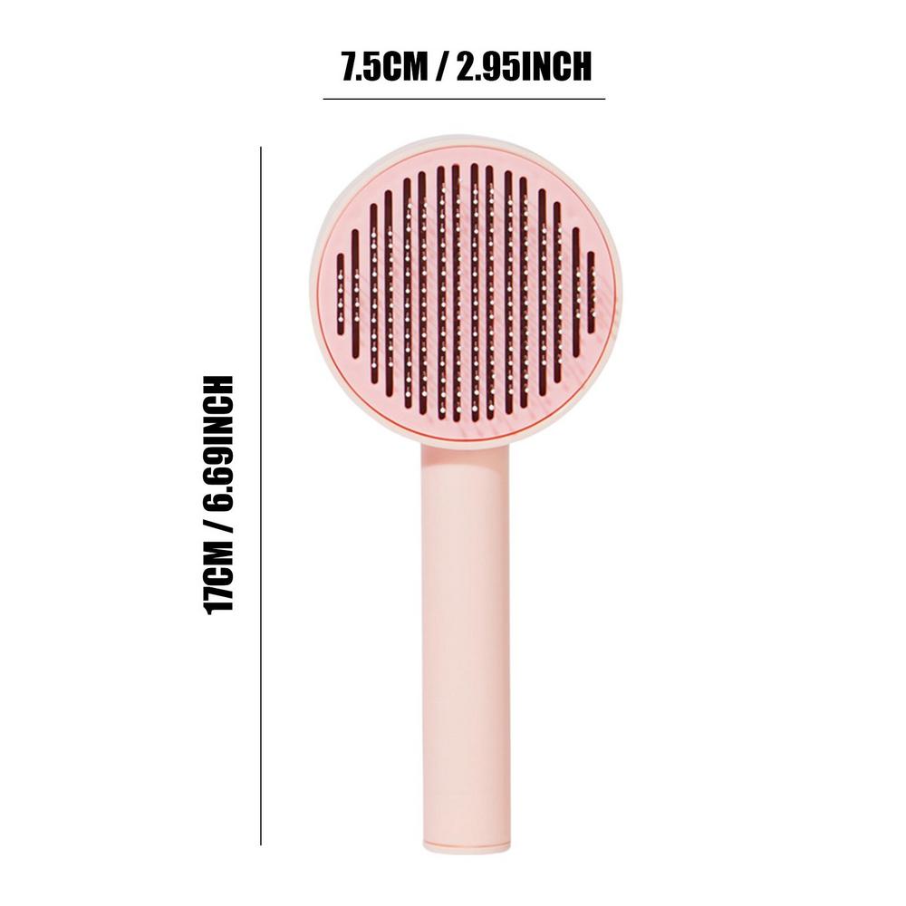 

Pet Hair Removal Comb Cat Brush Self Cleaning Slicker Brush For Cats Dogs Hair Remover Scraper Pet Grooming Tool Cat Accessories розовый