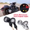 Retro Bullet LED Turn Signal Light Brake Lamp for Motorcycle Black Chrome Running Blink Light for Harley Chopper Cruiser Bobber