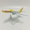 16cm Diecast Metal Singapore Scoot Flyscoot B777 Plane Airplane Aircraft Model Toy for Gift Display Collection