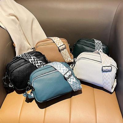 Moda Bolsa de Ombro Alça Larga Para Mulheres Design de Luxo PU Couro Bolsas Bolsas Celular Bolsa Crossbody