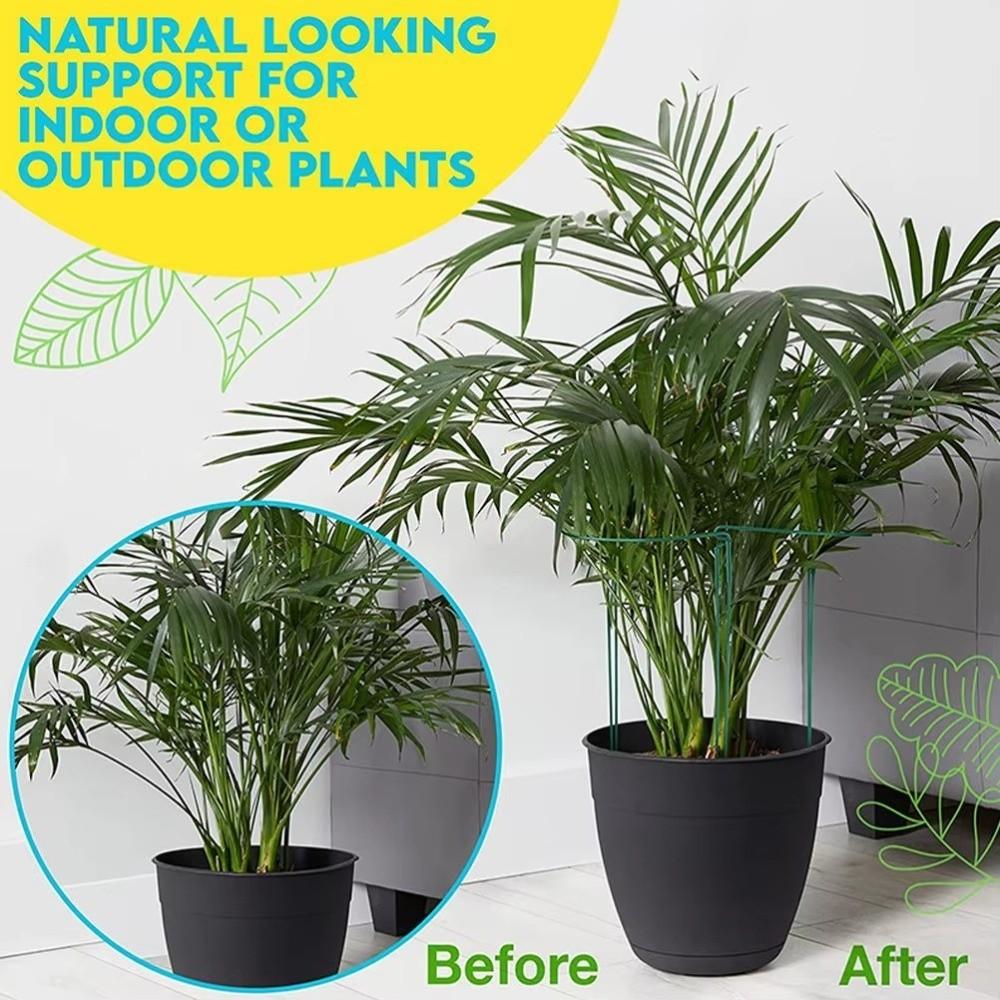 2PCS Half-Ring Plant Support Stakes U-Shaped Flower Support Rack Plant Grow Through Hoops  Garden