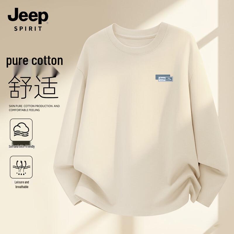 Мужская футболка с длинным рукавом JEEP SPIRIT из чистого хлопка 3XL