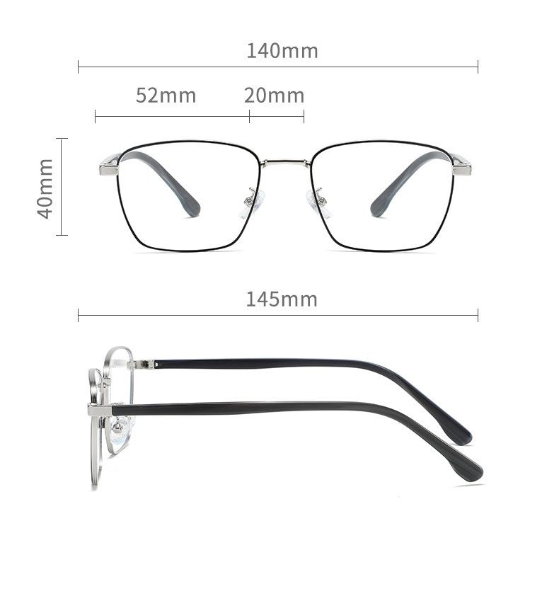 Ultralight Plate Myopia Glasses Frame For Men Anti-blue Light Internet Celebrity Polygonal Retro Frame For Women Myopia Glasses