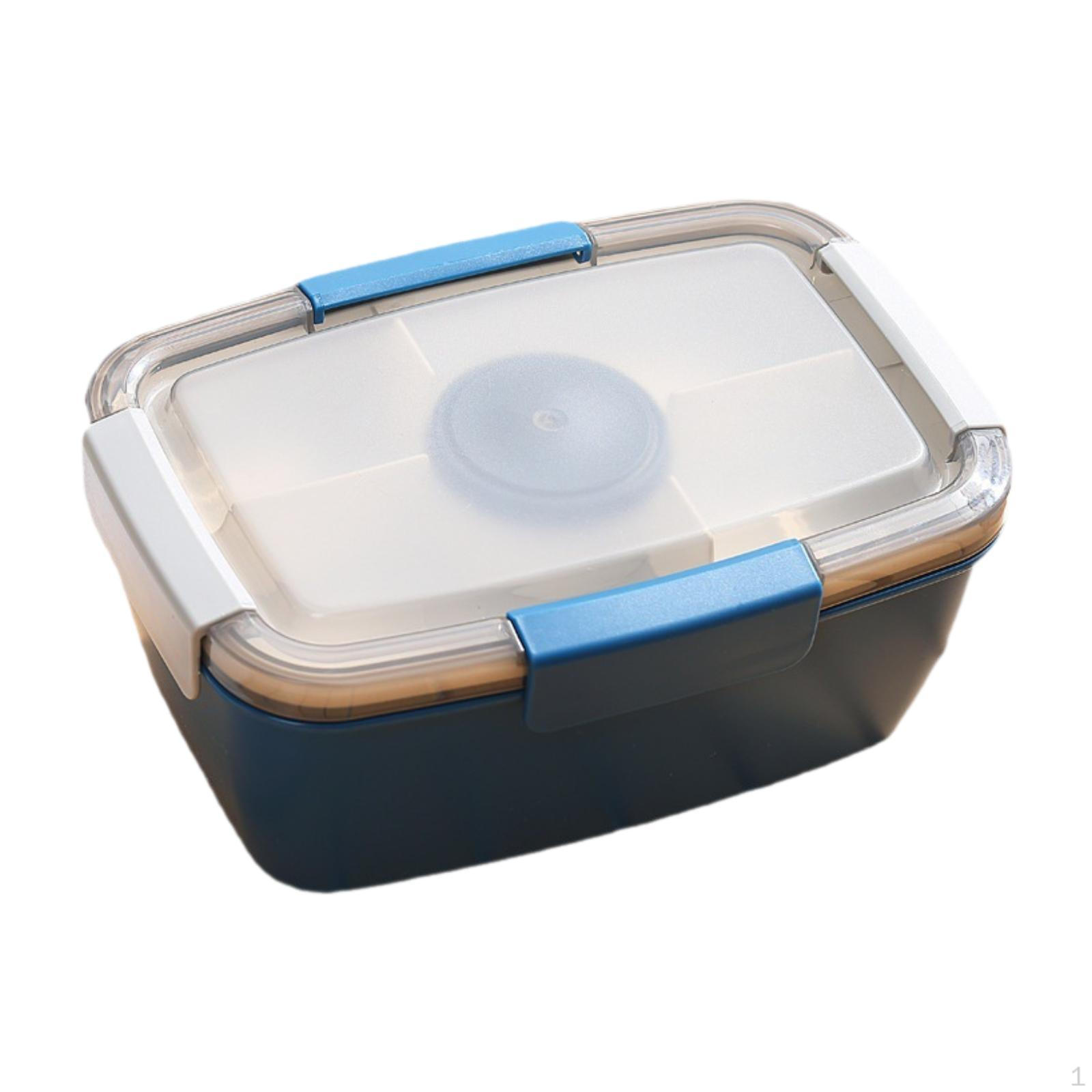 

Snack Sandwich Box Leakproof Multipurpose Lunch for Meal Vegetables Rice Deep Sea Blue