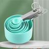 Measuring Cups Spoons Green PP 403 Stainless Steel Hanging Hole Design Double Scale Easy Cleaning