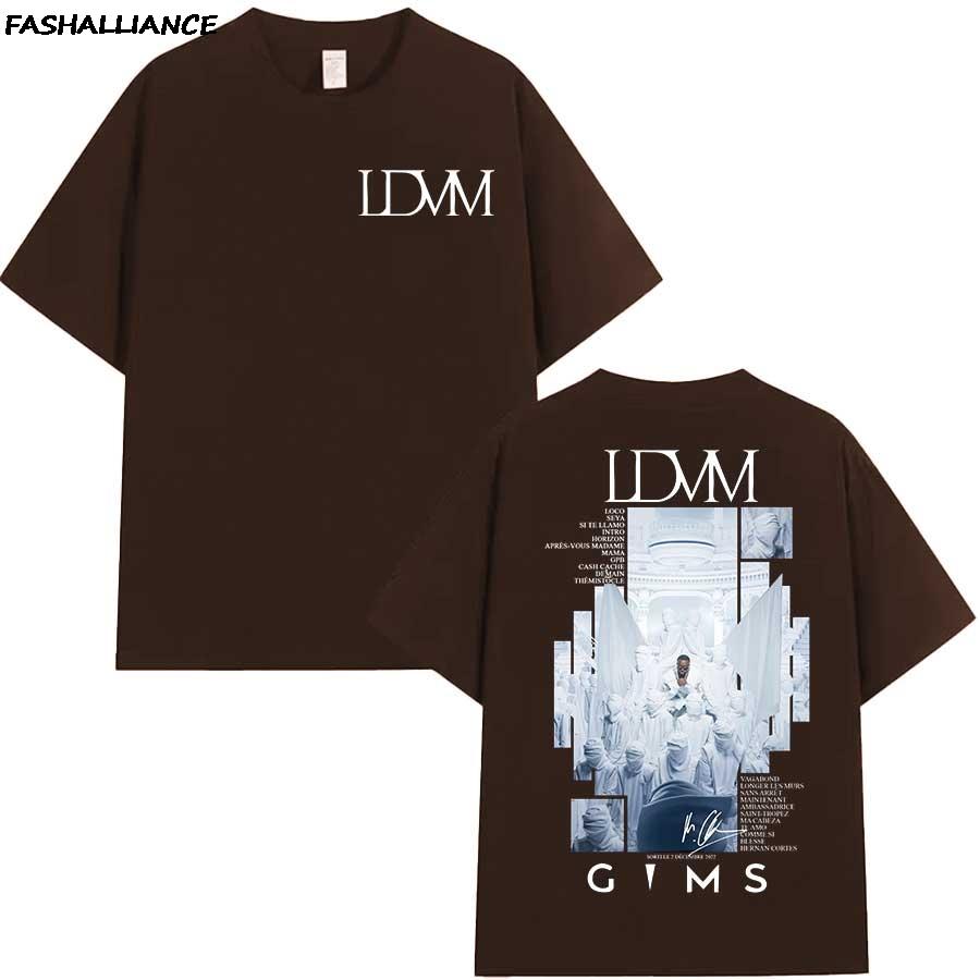 FRANCIA RAPPER GIMS LVDM ALBUM Maglietta per Uomo Donna Hiphop Streetwear Top Oversize 100% Cotone Maglietta