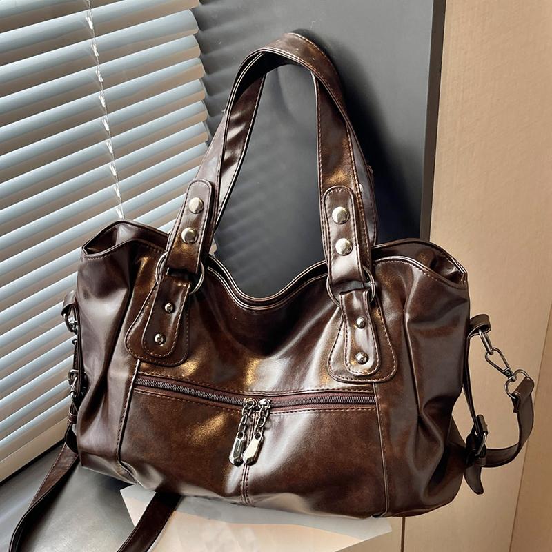 Fashion Faux Leather Handbag Women's Zipper Pockets Crossbody Bag Large Capacity Work Shopping and Meeting Friends Ladies' Holiday Gifts