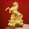 Golden Horse Statue - Resin Material Indoor/Outdoor Decor, Exquisite Design Suitable for Home, Office & Holiday New Year Display