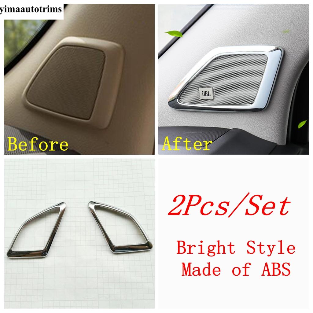 Chrome Pillar A Speaker / Read Light / Dashboard Air Vent Cover Trim Accessories For Toyota Land Cruiser Prado FJ150 2014 -