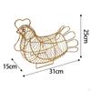 Metal Wire Egg Basket Holder Organizer Kitchen Decor Rustic Multipurpose Food Storage Hen